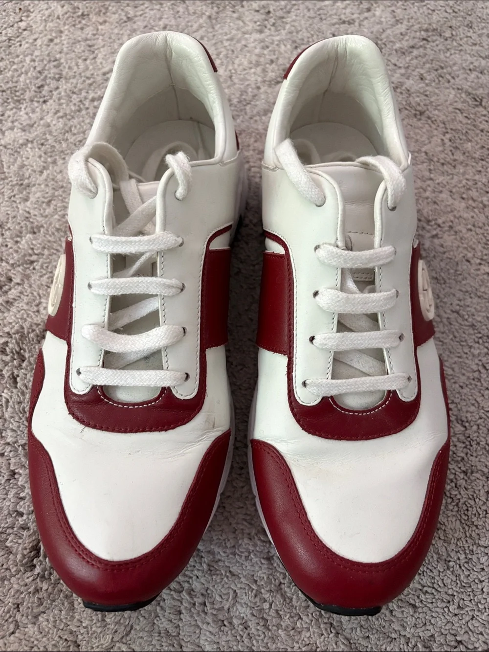 Gucci Miro Soft Rosso GC Red White Low-Top Leather Sneakers 39